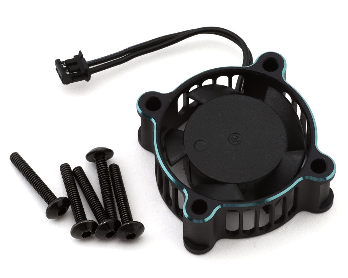 Cayote Crest X/X Evo Aluminum 25x25x10mm ESC Cooling Fan (Black/Aurora Green)