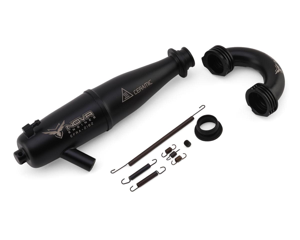 Nova Engines Kombo Off-Road Black Ceramic Coated Tuned Pipe w/Conical Manifold (EFRA2182) (50mm)