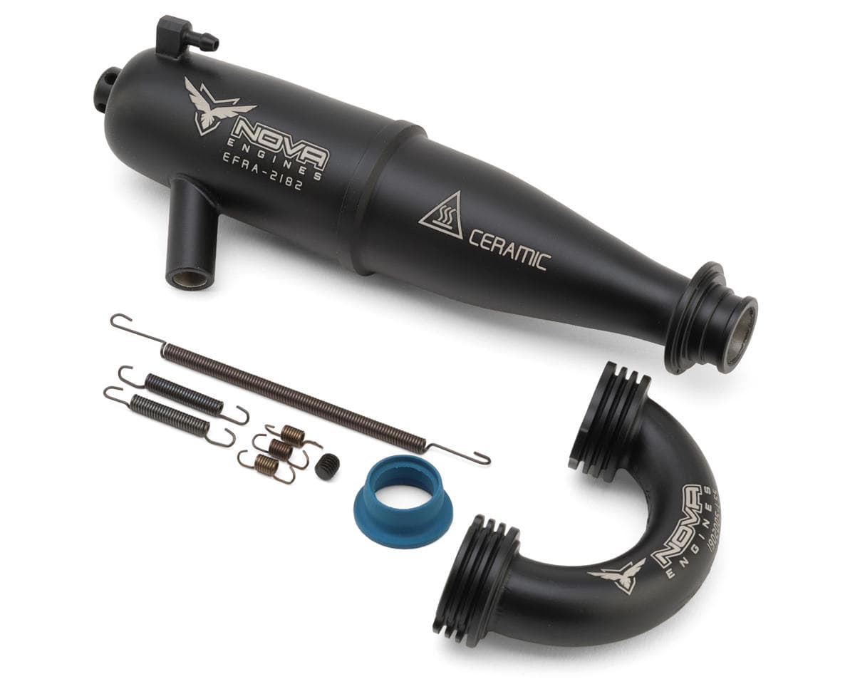 Nova Engines Kombo Black Ceramic Coated Tuned Off-Road Pipe w/Manifold (EFRA 2182) (55mm)
