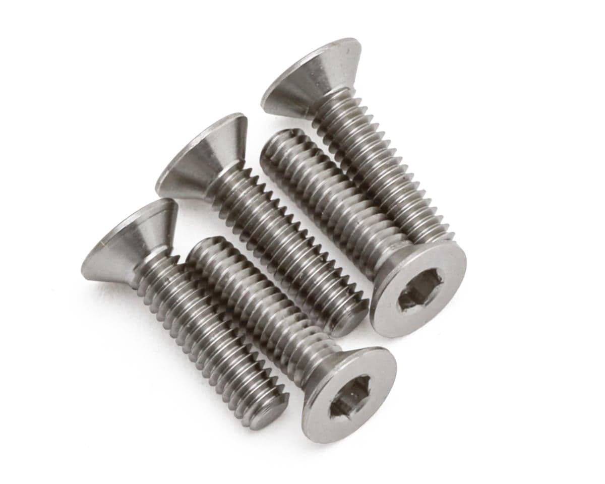1UP Racing 2.5mm Titanium Pro Duty Flat Head Screws (5) (2.5x10mm)