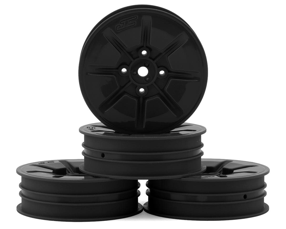 JConcepts Pioneer 2.2 "Slim" Front Wheels (Black) (4) (B7/B6/RB6/SRX2/YZ2) w/12mm Hex