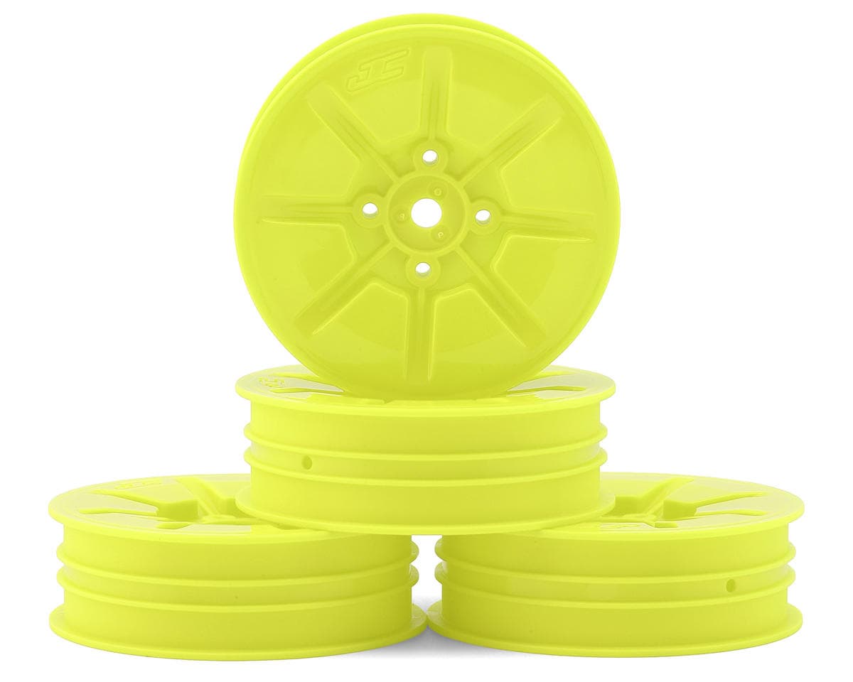 JConcepts Pioneer 2.2 "Slim" Front Wheels (Yellow) (4) (B7/B6/RB6/SRX2/YZ2) w/12mm Hex