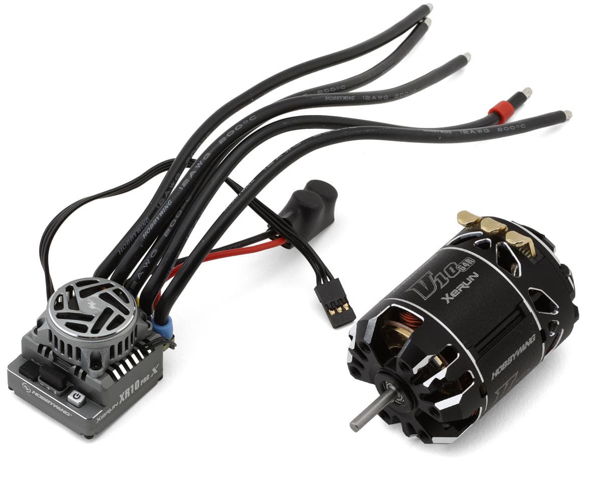 Hobbywing XR10 Pro G3X Stock Spec Sensored Brushless ESC & V10 G4R Team Edition Motor Combo (21.5T)