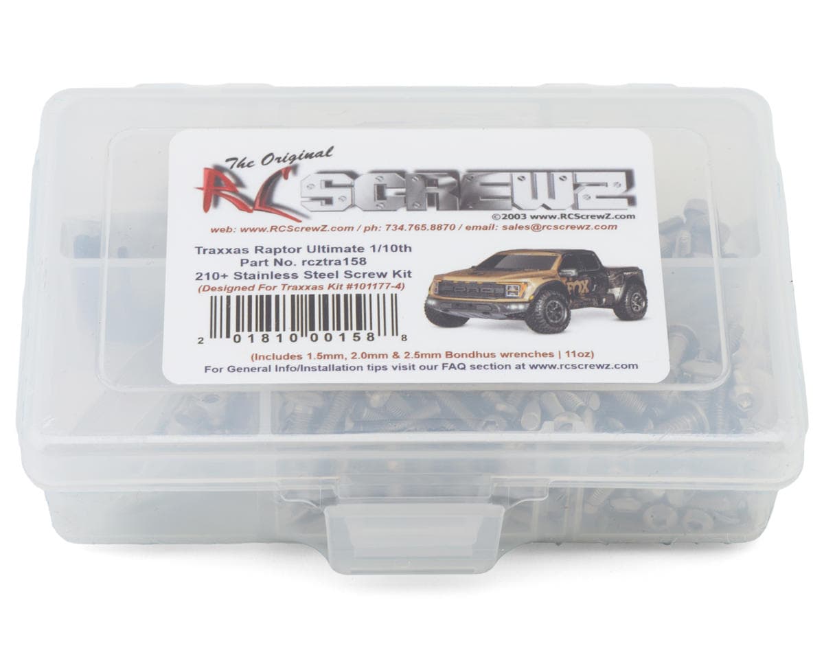 RC Screwz Stainless Steel Screw Kit for Traxxas® Raptor® Ultimate