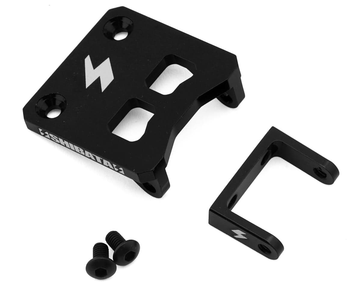 Shibata GRK5-R Aluminum Adjustable Rear ESC Mount (Black)