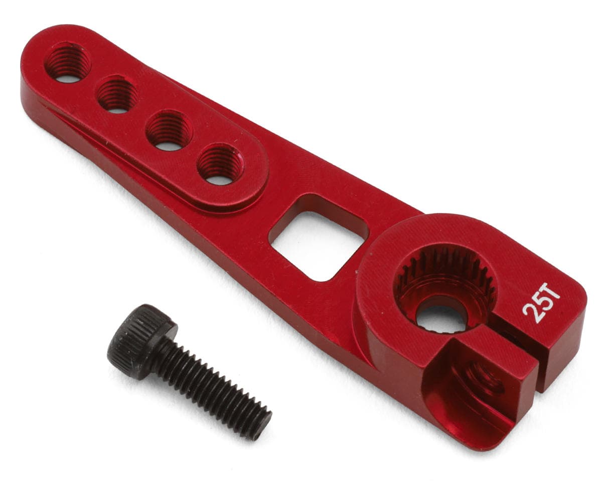 Shibata GRK5-R Aluminum Clamping Servo Horn (Red) (25T) (Futaba/ProTek)