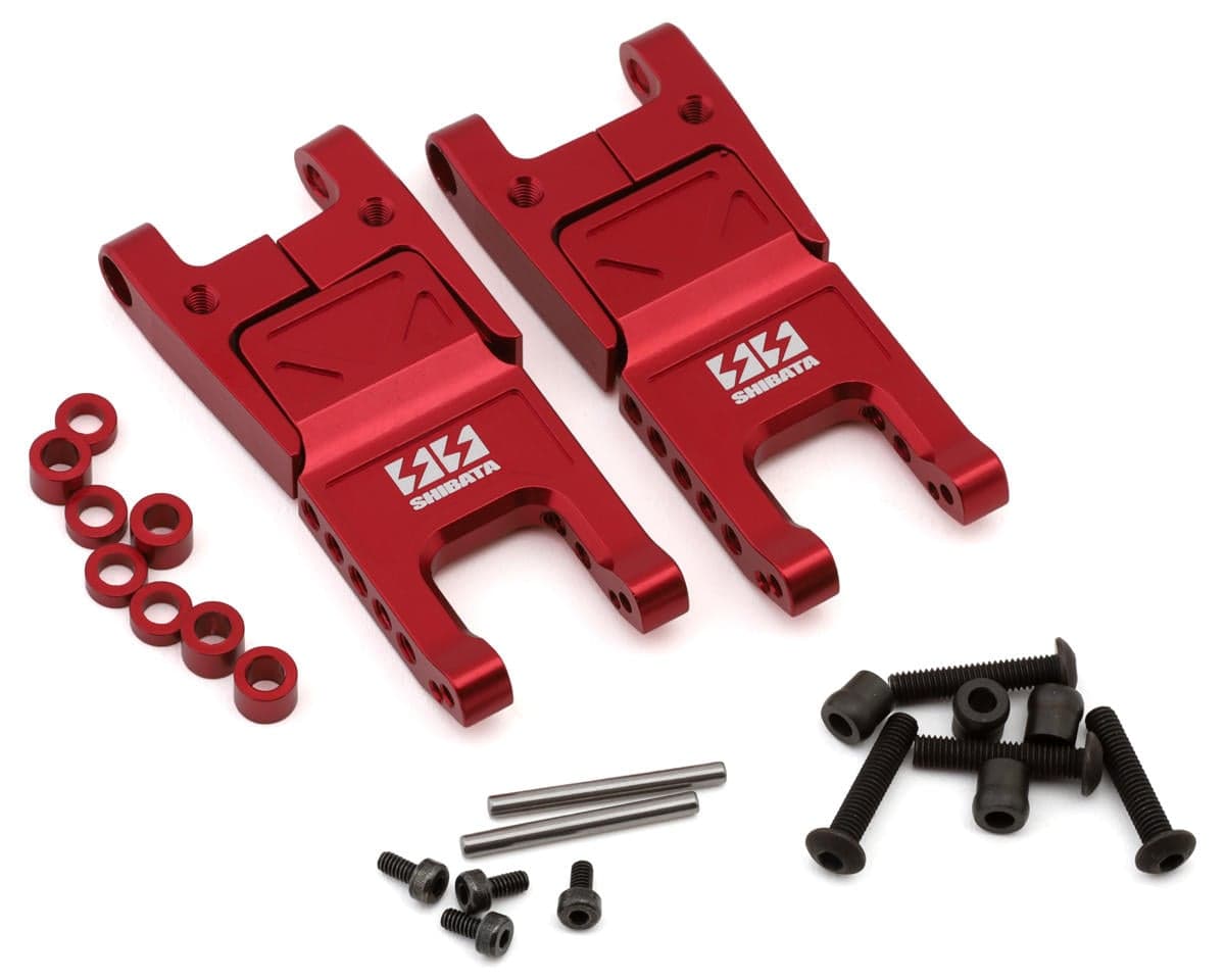Shibata GRK Aluminum Adjustable Rear Lower Suspension Arms (Red) (2)