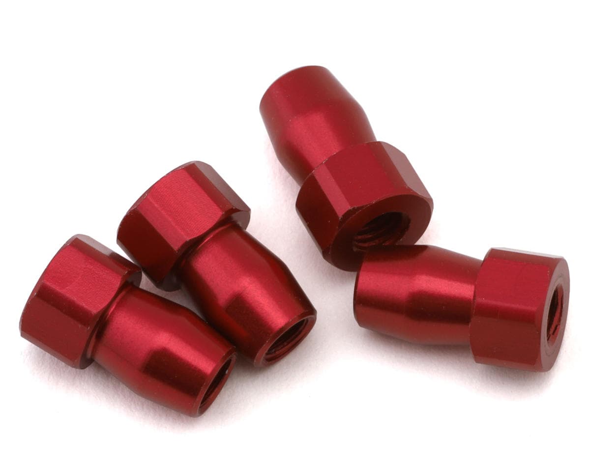 Shibata GRK5-R 4.8mm Aluminum Shock Standoffs (Red) (4)