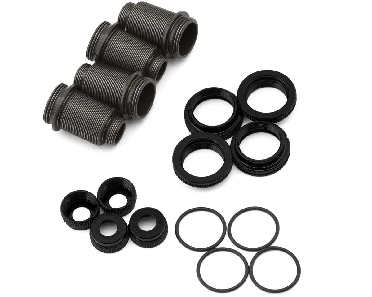 Shibata GRK5-R Aluminum Shock Bodies, Collars & Bottom Caps Set (Black)