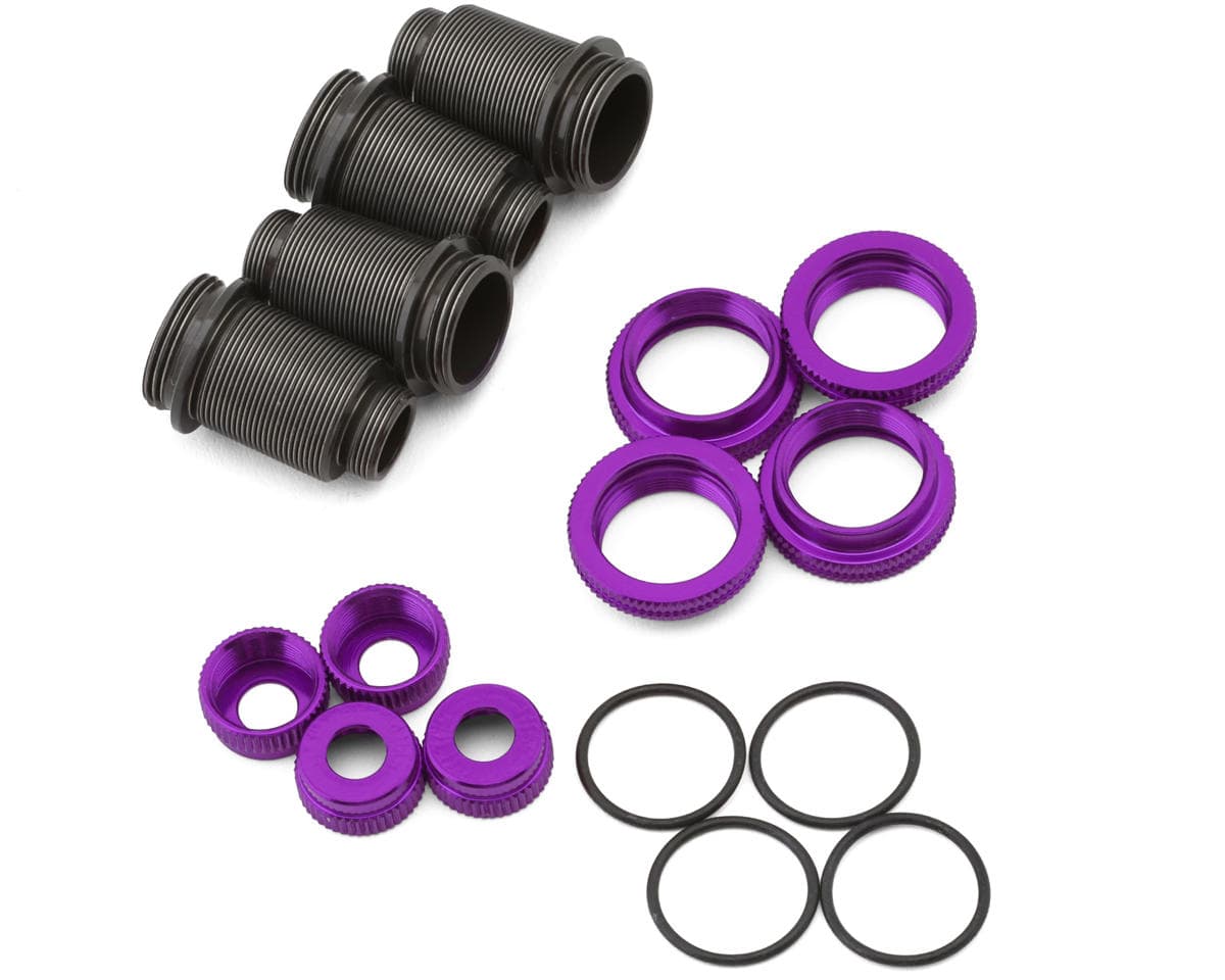 Shibata GRK5-R Aluminum Shock Bodies, Collars & Bottom Caps Set (Purple)