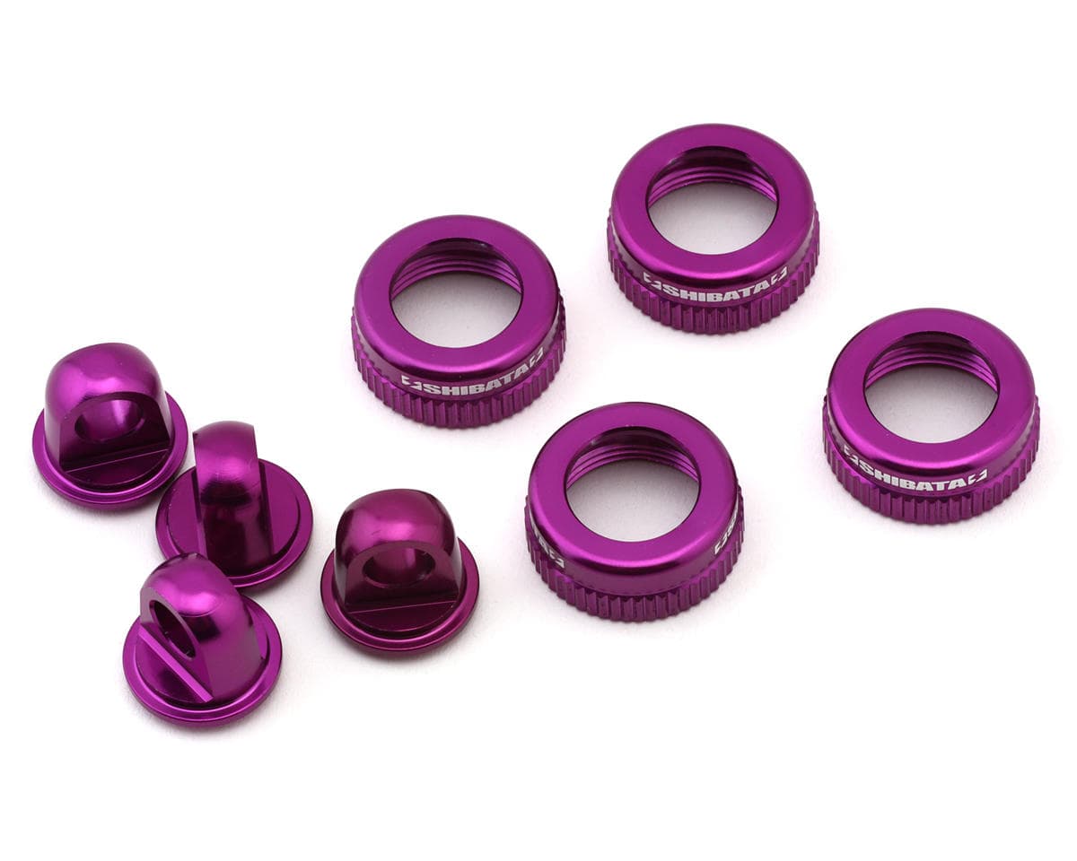 Shibata GRK5-R Aluminum Shock Caps (Purple) (4)
