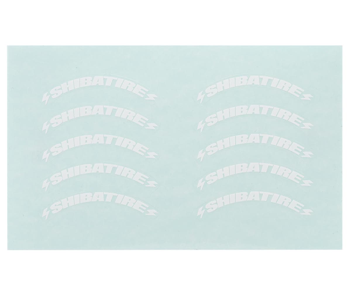 Shibata "Shibatire" Tire Decals Sheet (White)