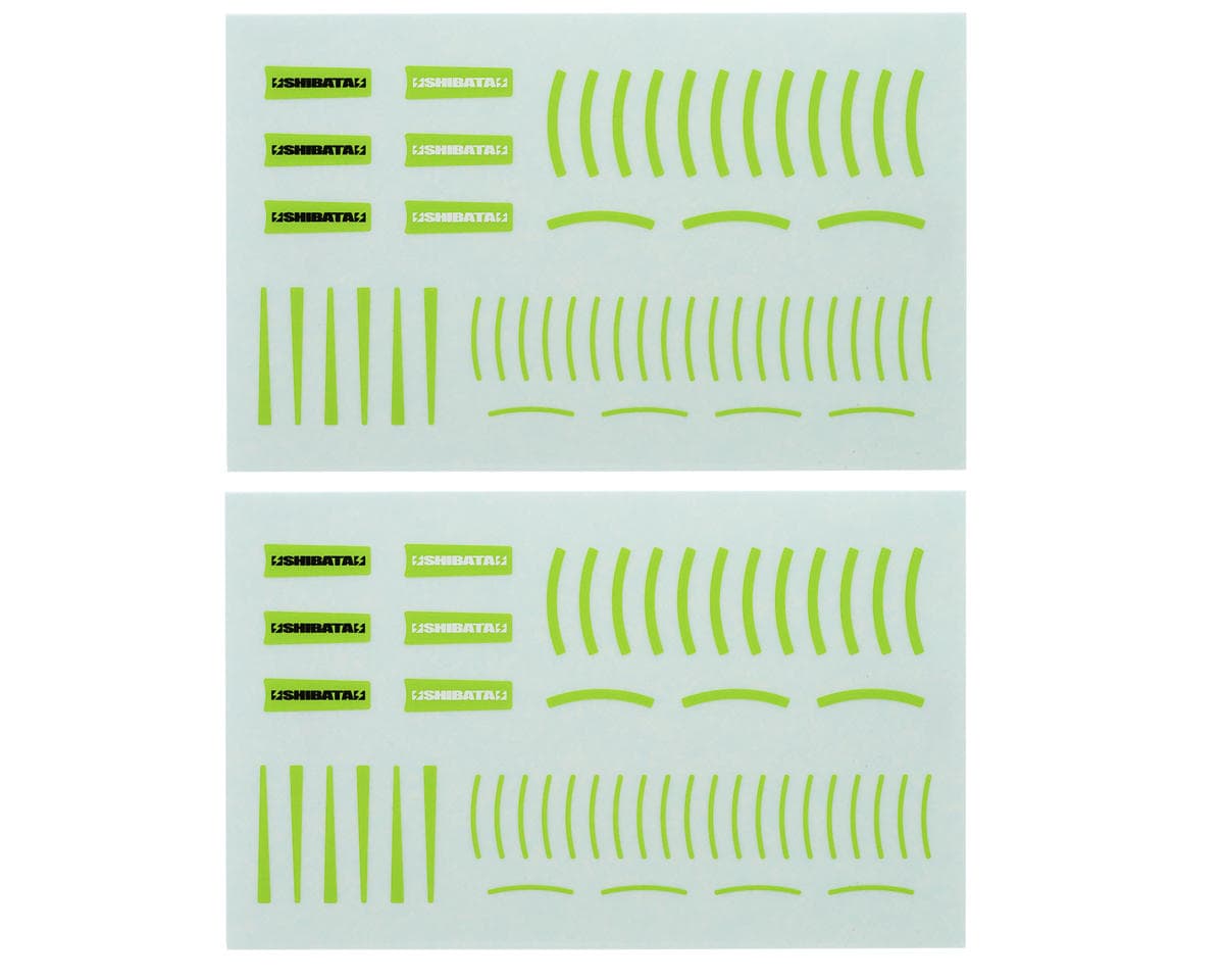 Shibata Drift Wheel Decal Sheets (Green) (2)