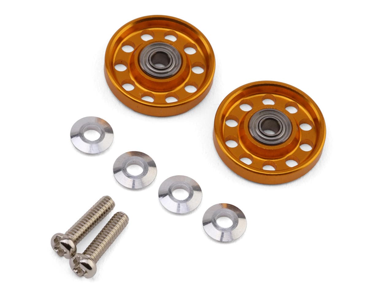 Tamiya Lightweight Aluminum Ball-Race Rollers (Gold) (13mm) (Limited Edition)