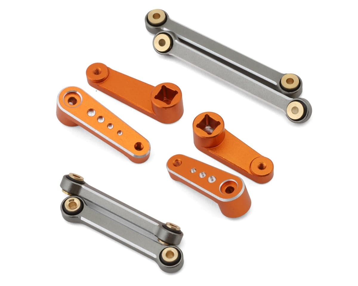 HPI Mini King Flux Big Kahuna Aluminum Sway Bar Linkage Set (Gunmetal/Orange) (Front/Rear)
