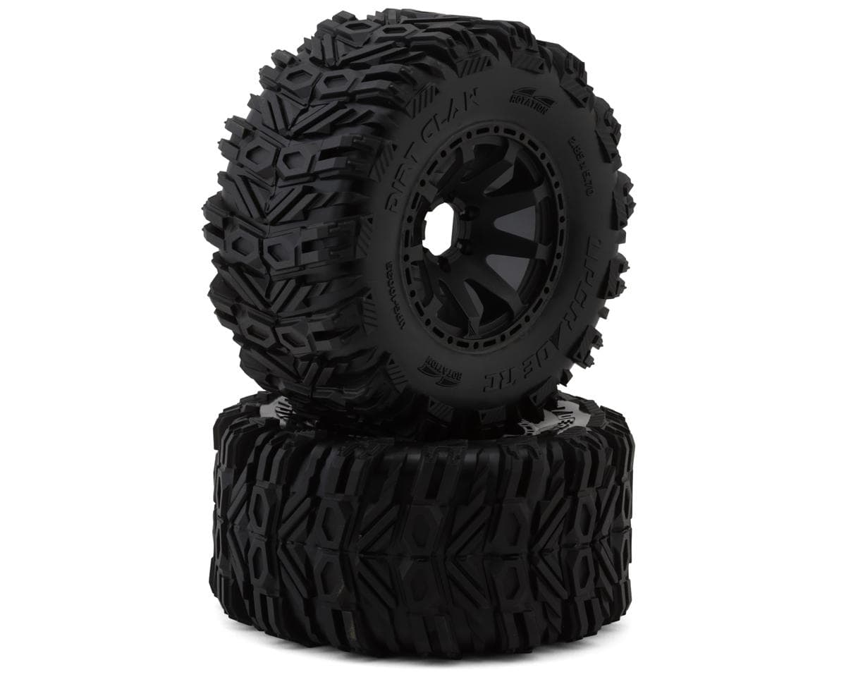 UpGrade RC BELTED Dirt Claw 2.9" Pre-Mounted Tires for Traxxas® MAXX® (2) (Regular & Wide Offset Hexes Included)