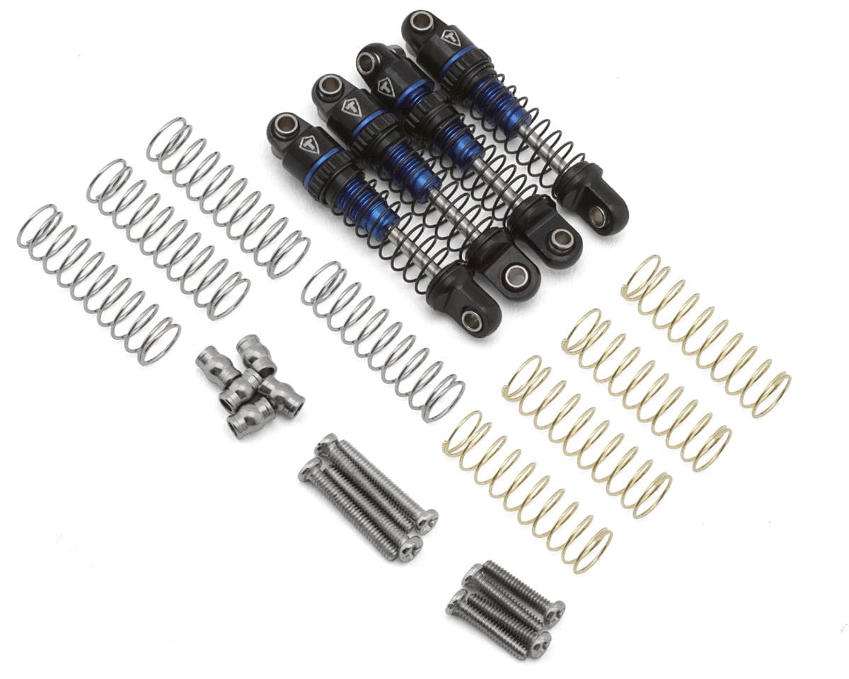 Treal Hobby Axial SCX30 23mm Aluminum Threaded Shocks (Blue) (4)