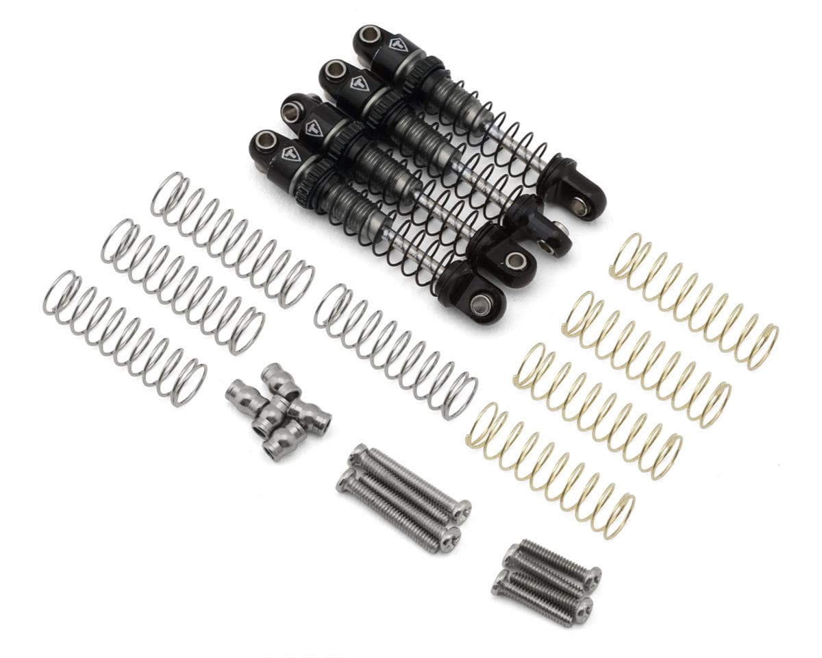Treal Hobby Axial SCX30 26mm Aluminum Threaded Shocks (Titanium) (4)