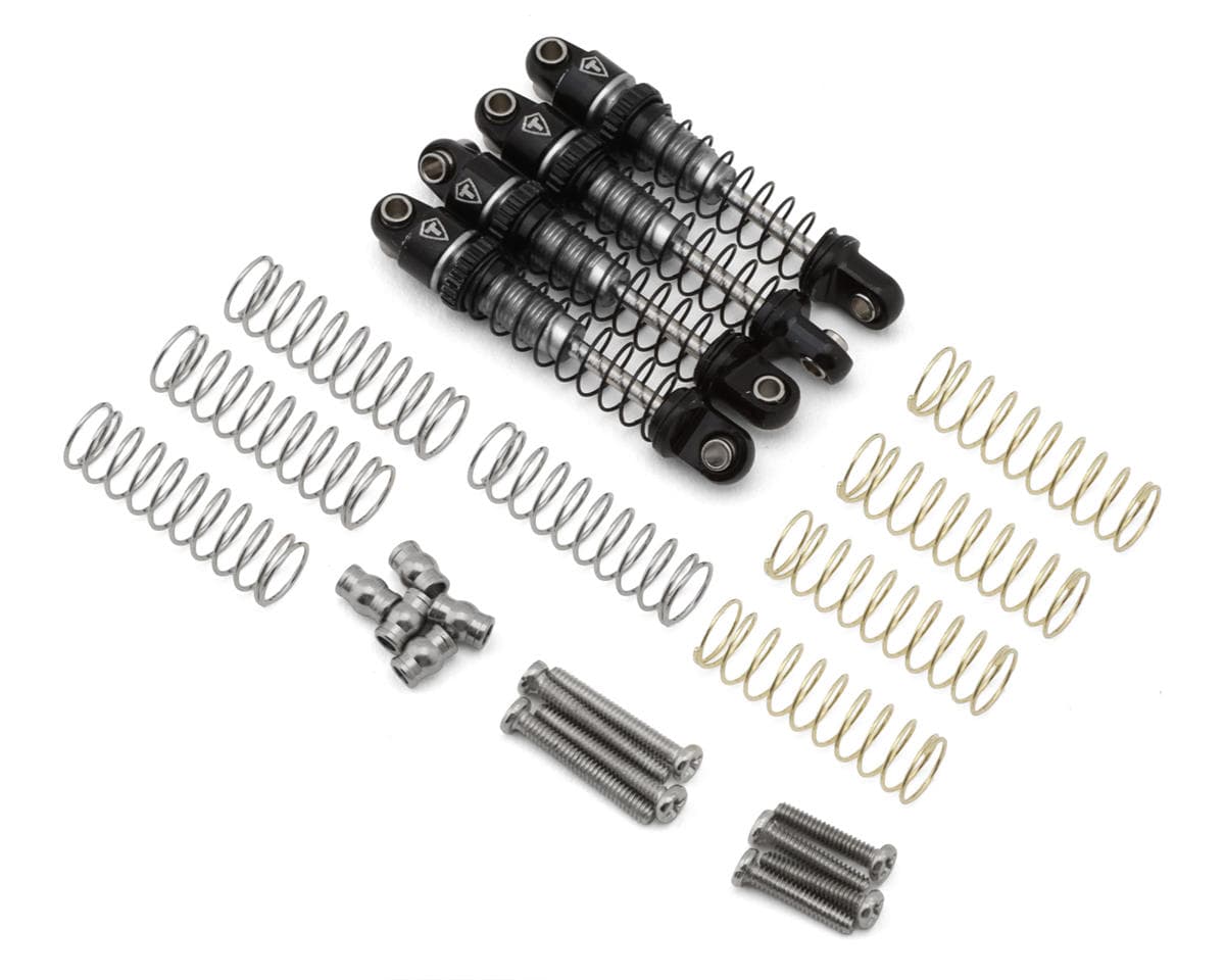 Treal Hobby Axial SCX30 26mm Aluminum Threaded Shocks (Silver) (4)