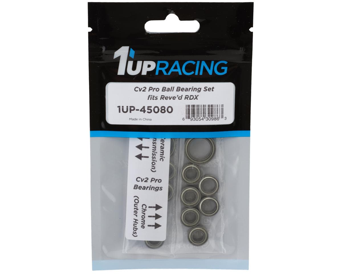 1UP Racing Reve'D RDX Cv2 Pro Ball Bearings Set (Ceramic/Chrome)
