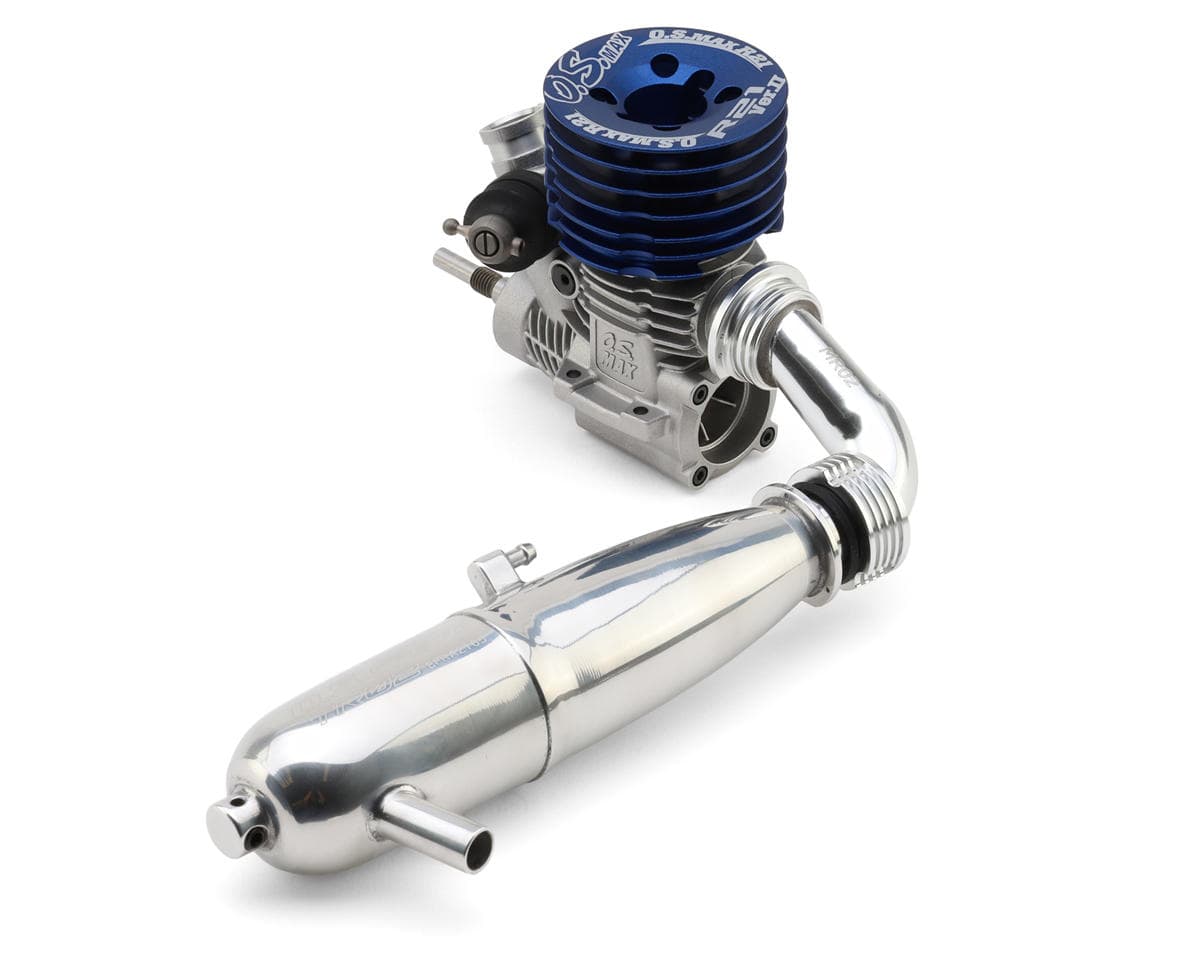 O.S. MAX-R21 V2 3.5cc (.21) On Road Engine Combo w/TR02 Tuned Pipe