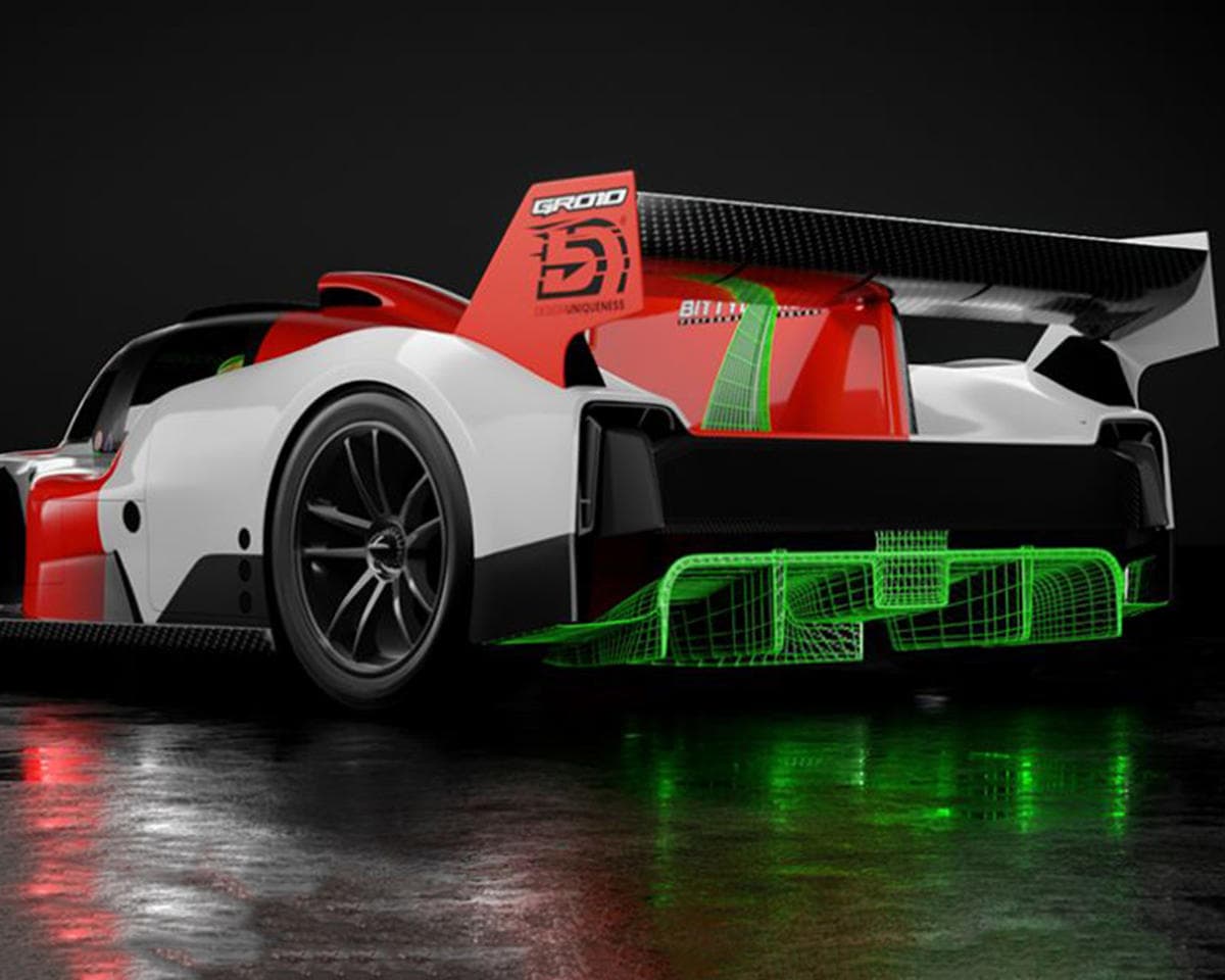 Bittydesign GR010 Hypercar 1/10 Aesthetic Body Kit (Clear) w/Cockpit, Light Buckets, Diffuser & Wing Panels