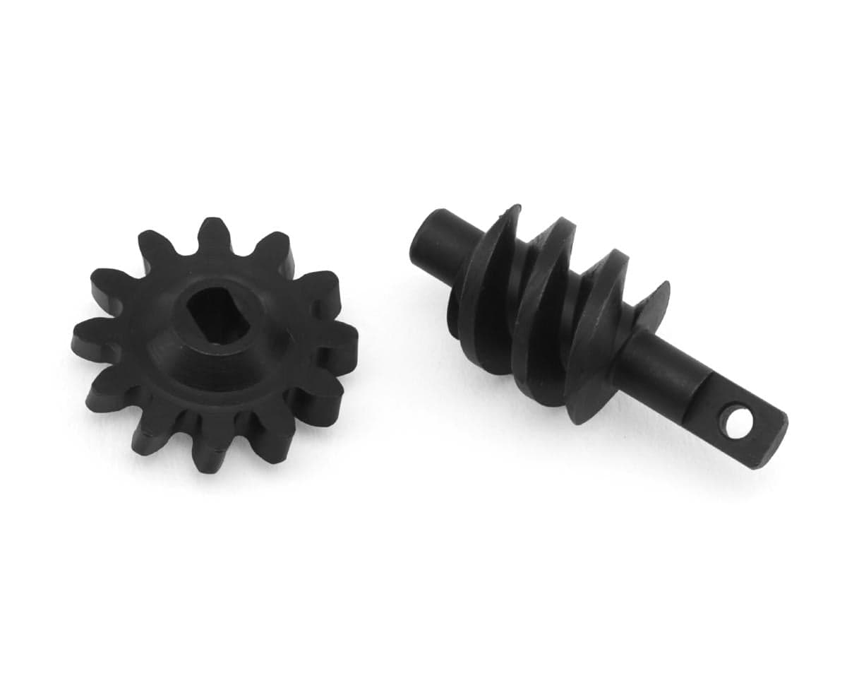 Hot Racing Axial SCX30 CNC-Machined Steel Worm Transmission Gears Set (12T/2T Stock Ratio)