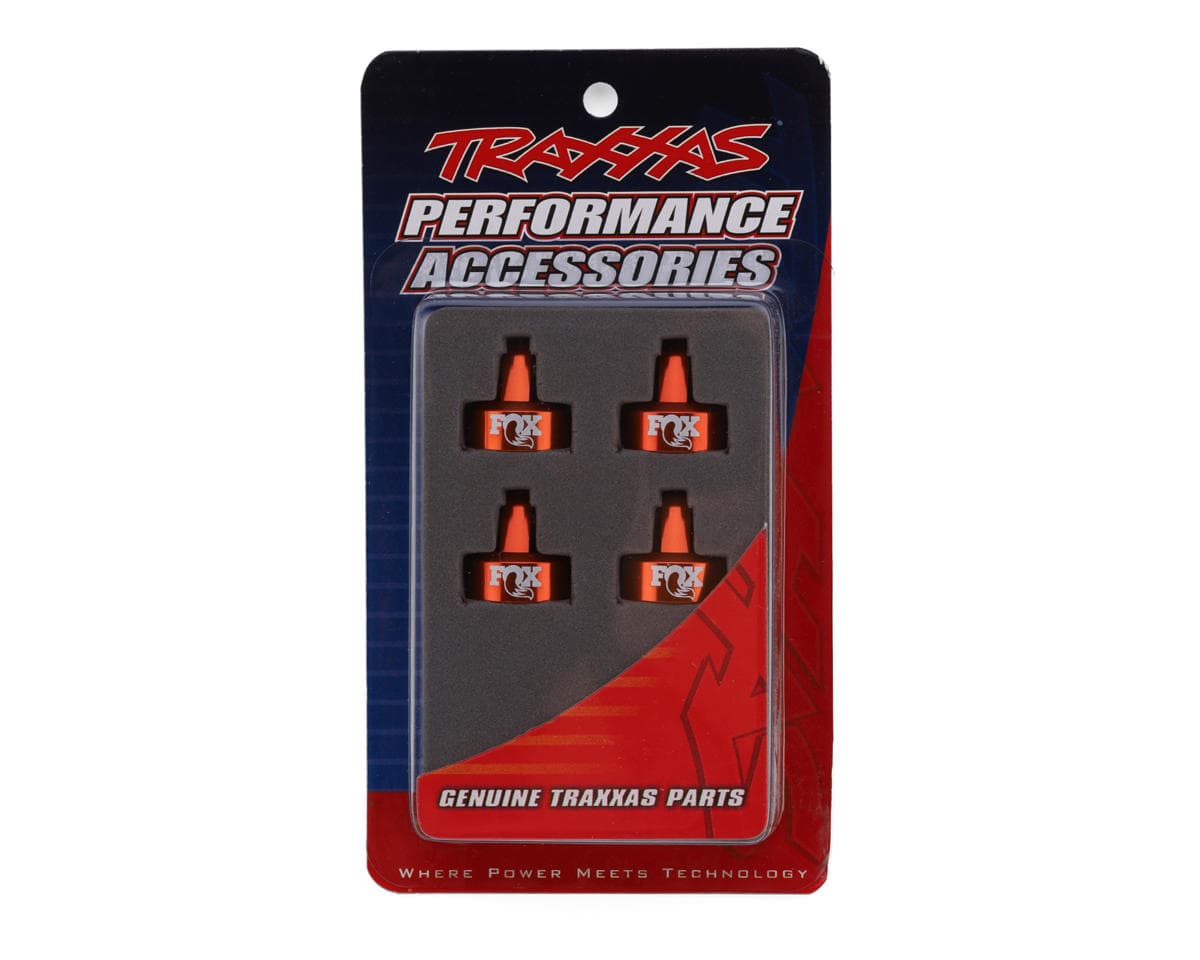 Traxxas Aluminum GTR "Fox®" Shock Caps (Orange) (4)