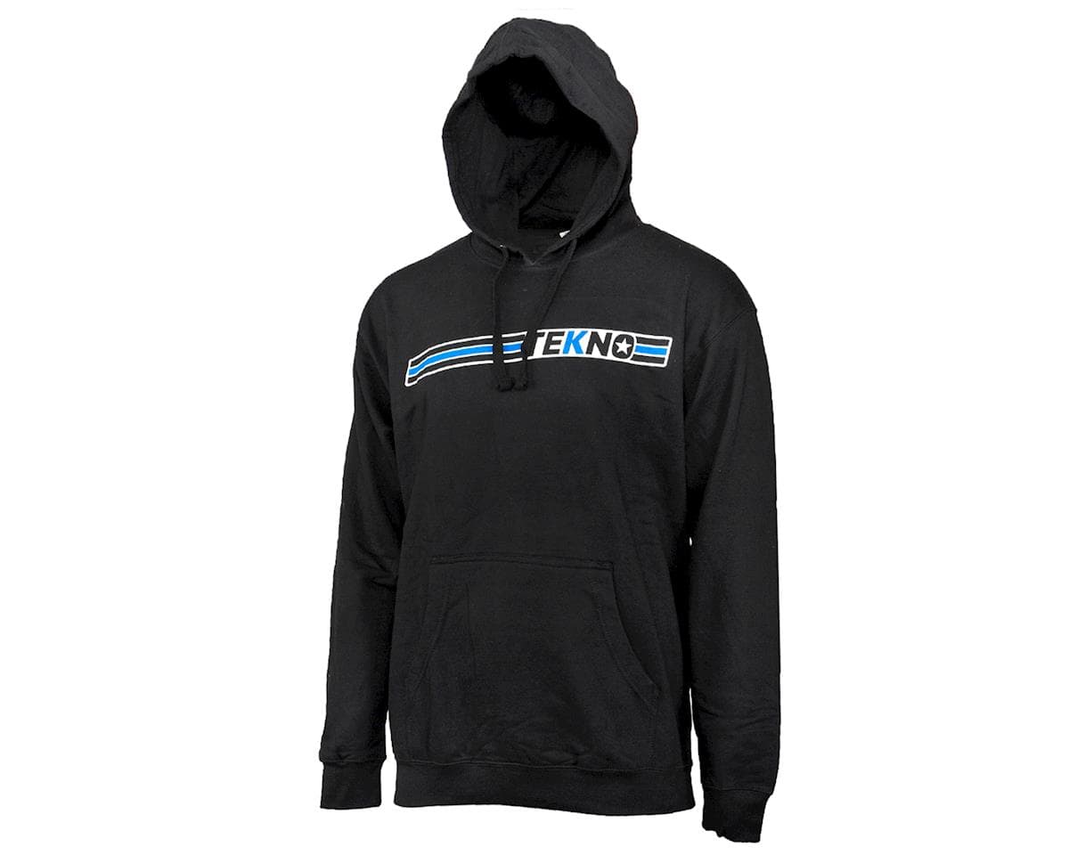Tekno RC Horizontal "Stripe" Pullover Hoodie Sweatshirt (Black) (2XL)