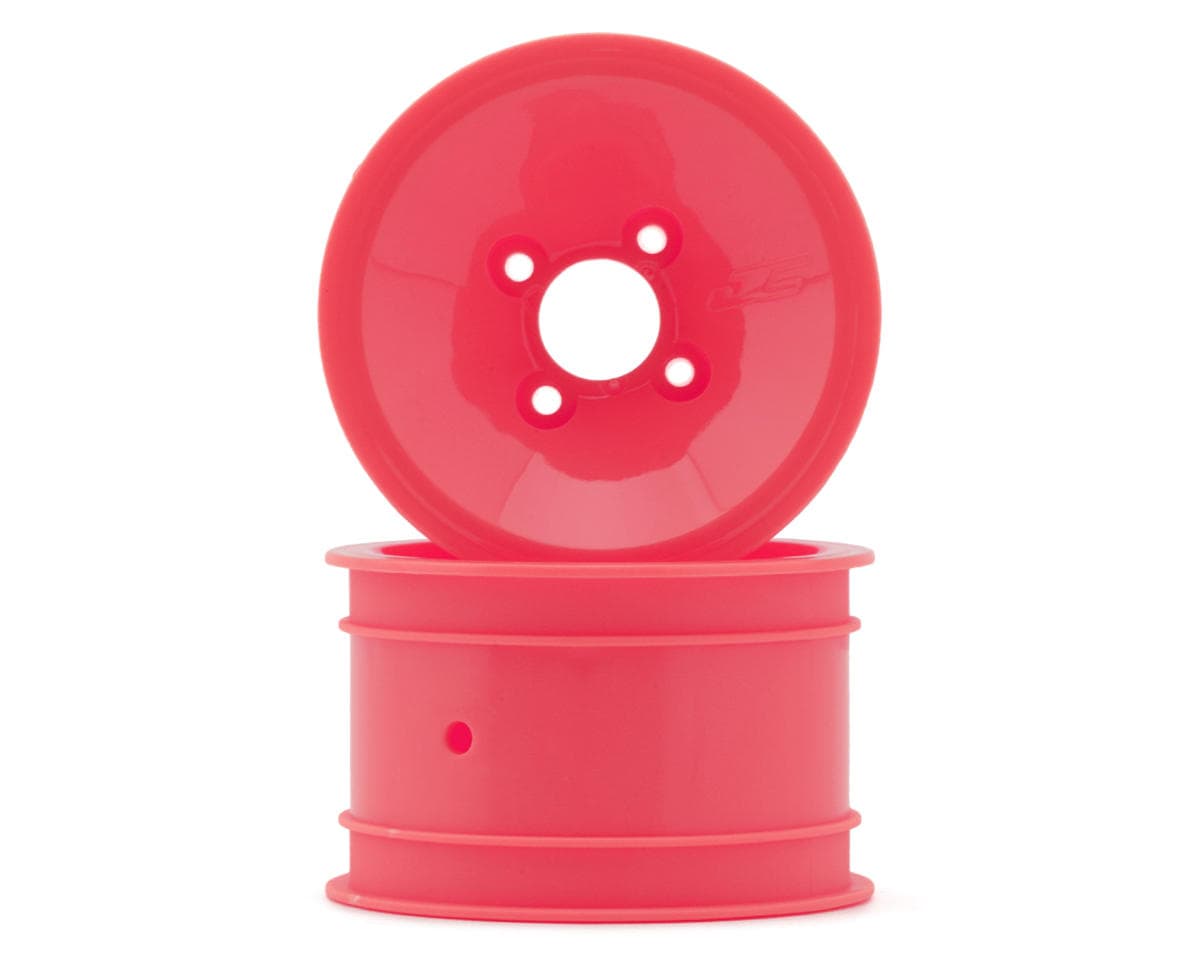JConcepts RC10 Mono 2.0" Vintage Buggy Rear Wheels (Pink) (2)