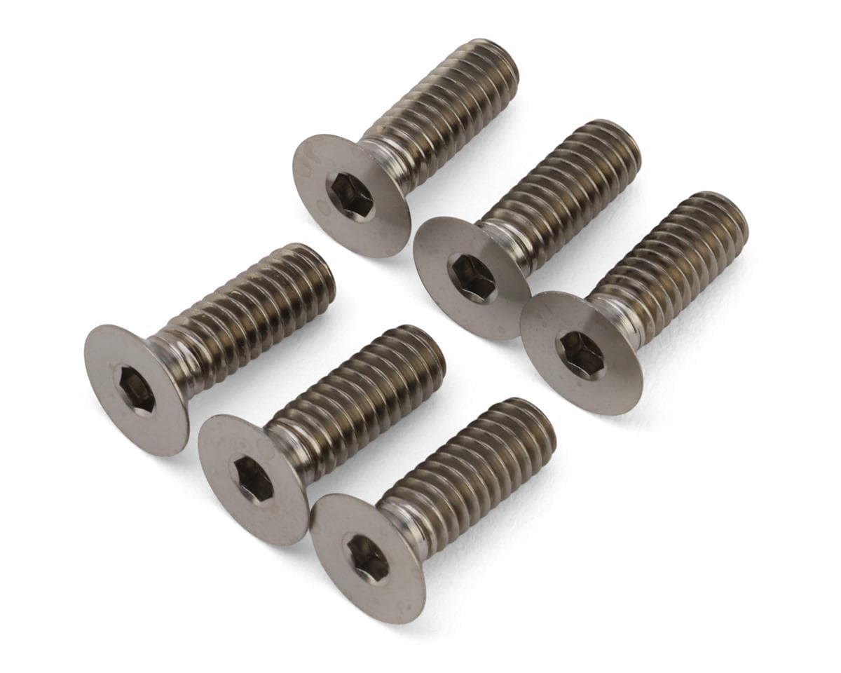 JConcepts Team Associated RC10 8/32x1/2" Titanium Flat Head Screws (6)