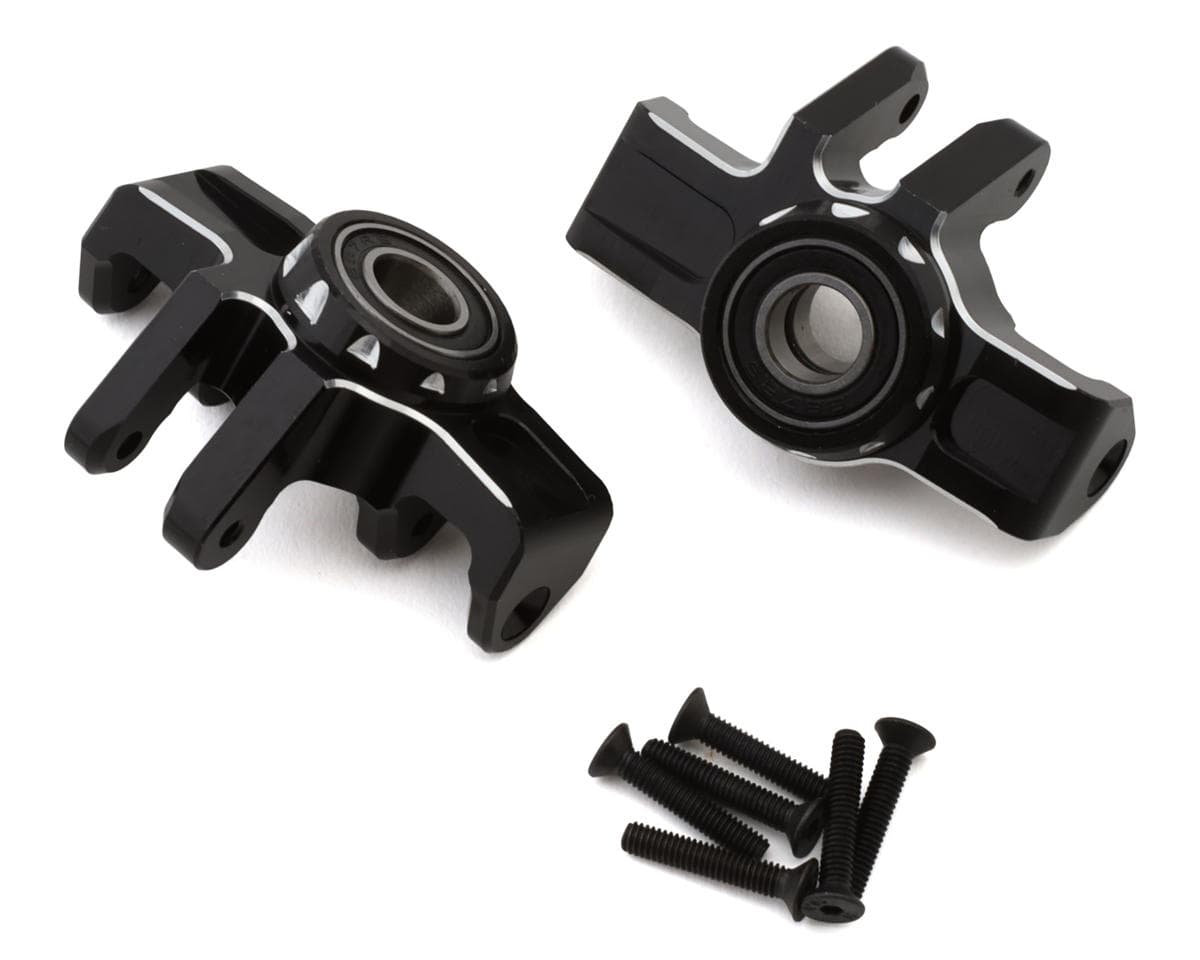 Hot Racing Arrma® Mini Kraton® CNC-Machined Aluminum Steering Knuckles (Black) (2) w/Oversized Ball Bearings