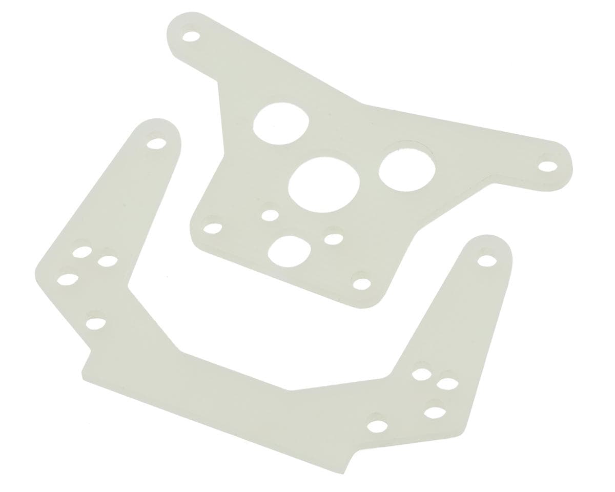 Team Associated RC10 Model 24 Front & Rear Shock Tower Set (White)