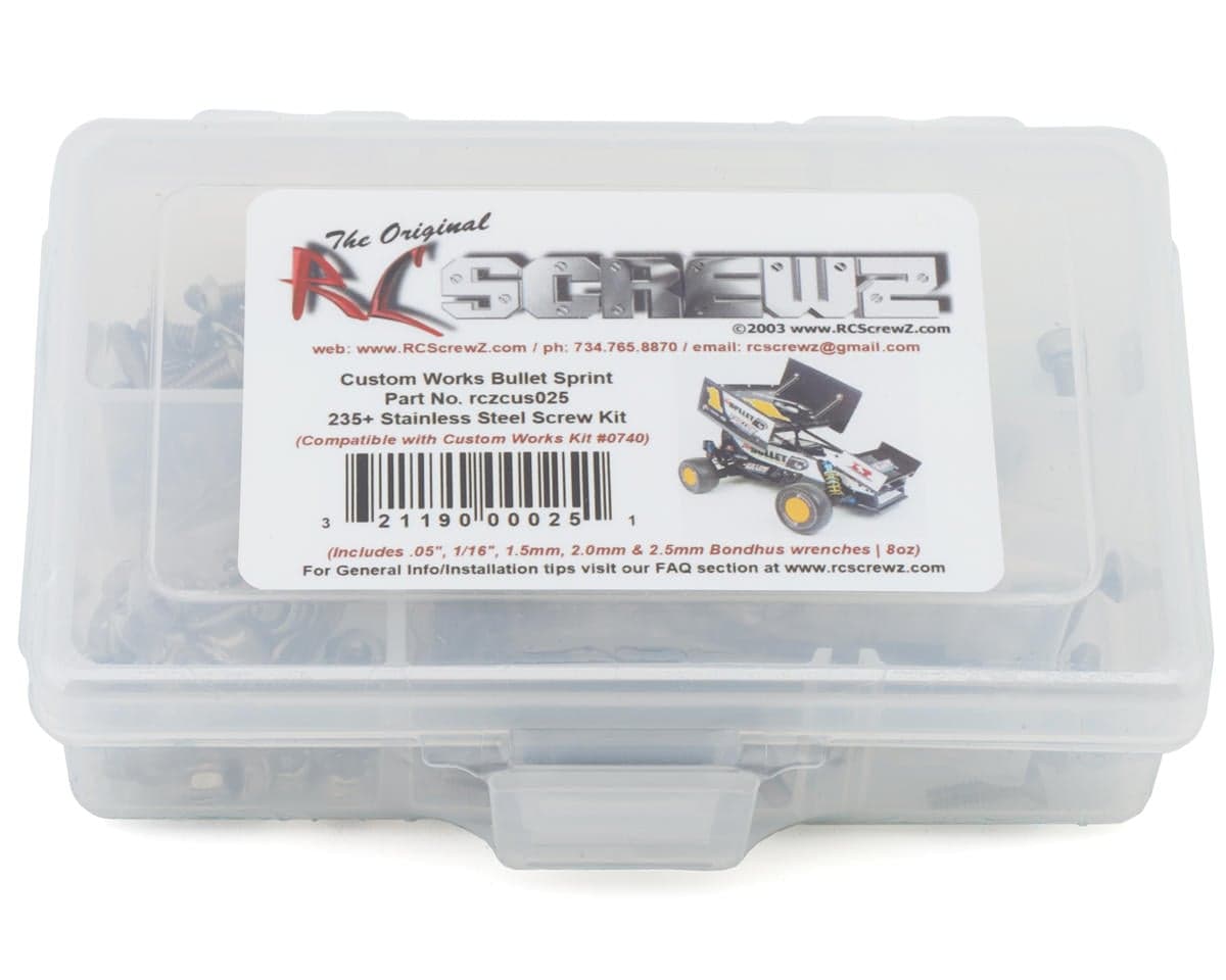 RC Screwz Custom Works Bullet Sprint Stainless Steel Screws Kit
