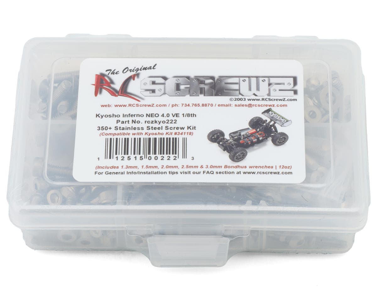 RC Screwz Kyosho Inferno Neo 4.0 VE Readyset Stainless Steel Screws Kit