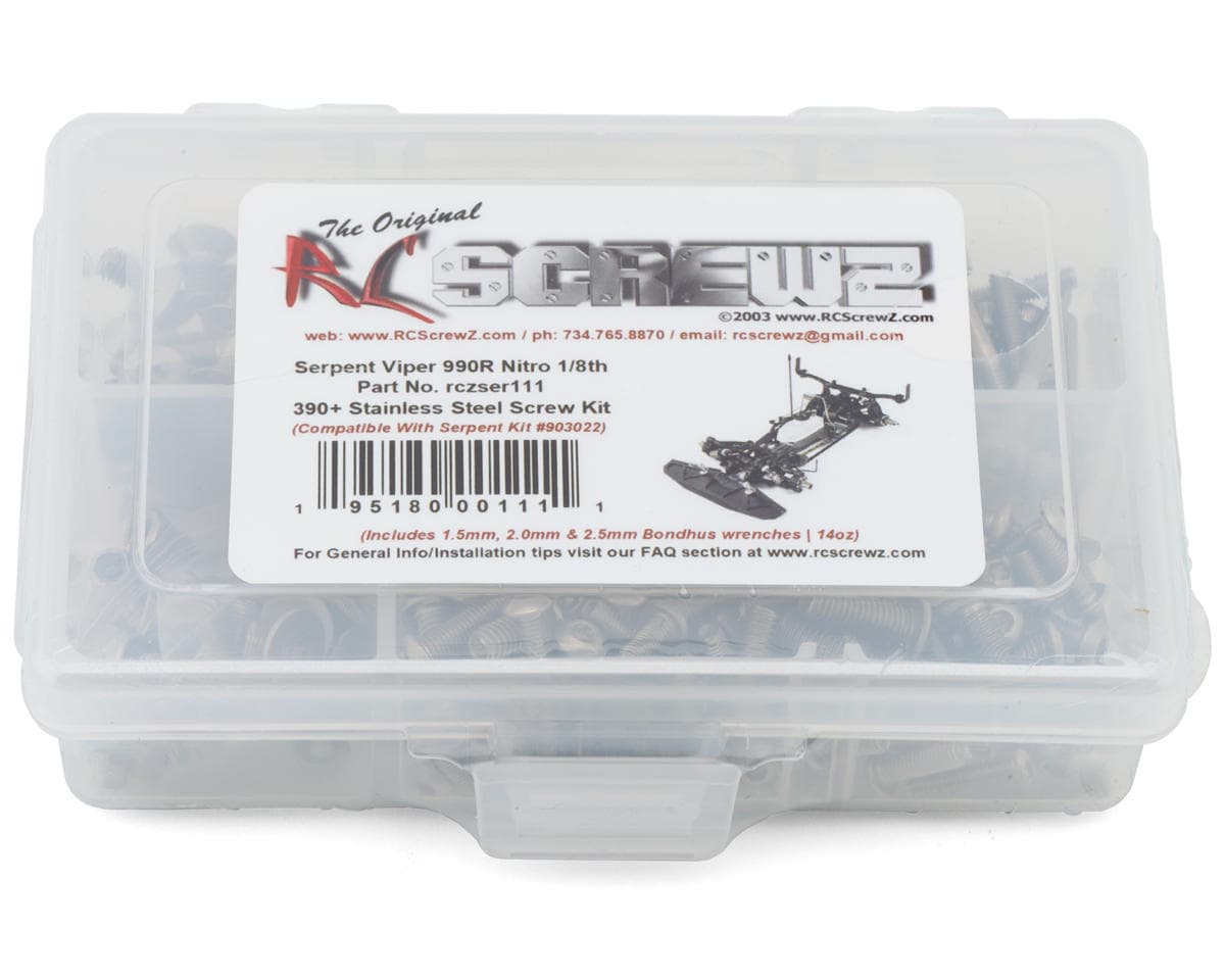 RC Screwz Serpent Viper 990R Nitro Stainless Steel Screws Kit