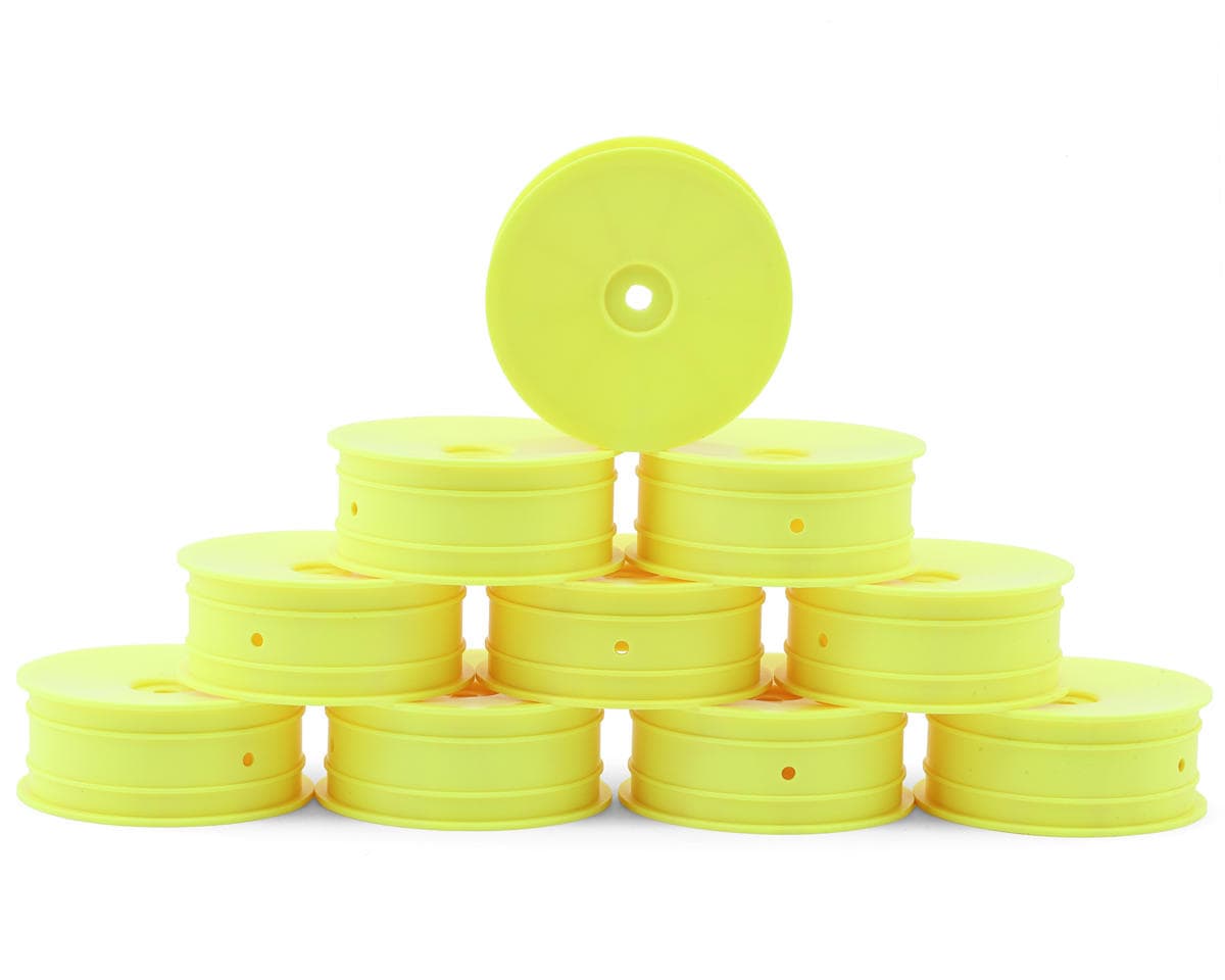 Hudy XB2 V2 "Aerodisk" 2WD Front Buggy Wheels (Yellow) (10) (Hard)