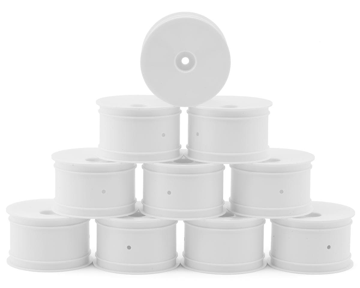 Hudy 2.2" V2 "Aerodisk" Rear 1/10 Buggy Wheels (White) (10) (Hard) (XB2/XB4) w/12mm Hex