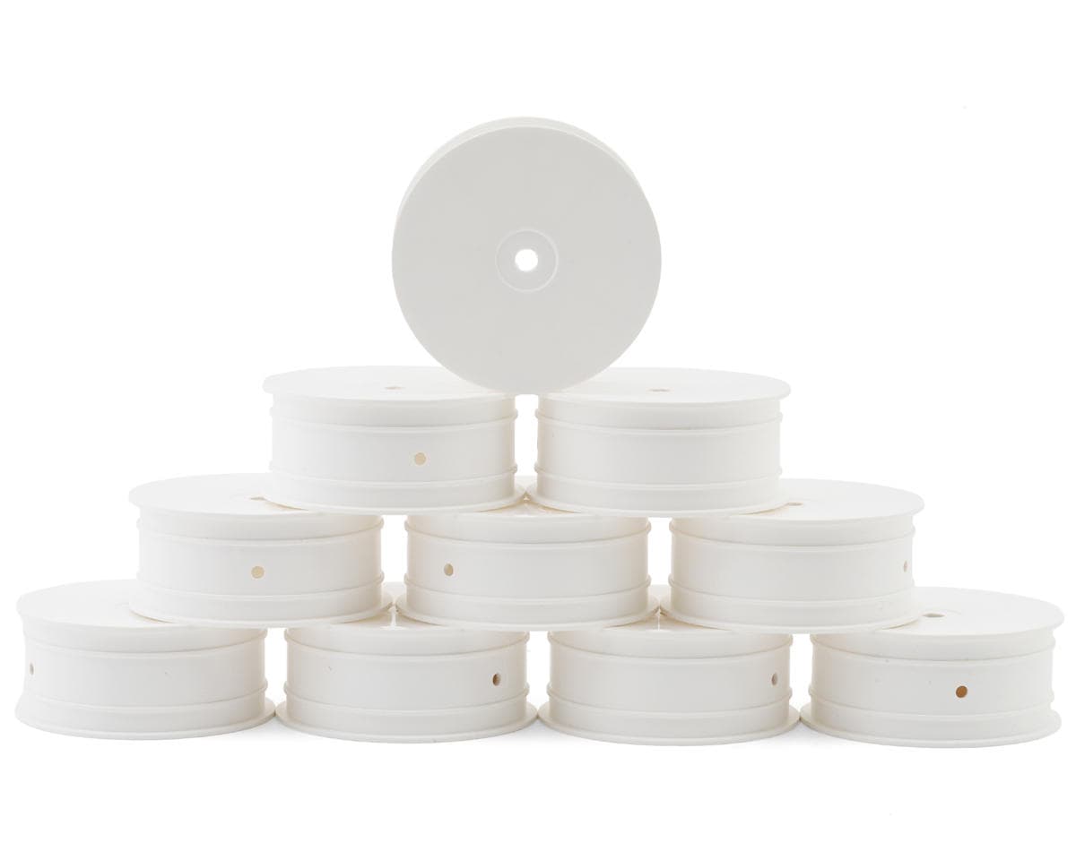 Hudy 2.2" V2 "Aerodisk" 4WD Front 1/10 Buggy Wheels (White) (10) (Hard) (XB4)