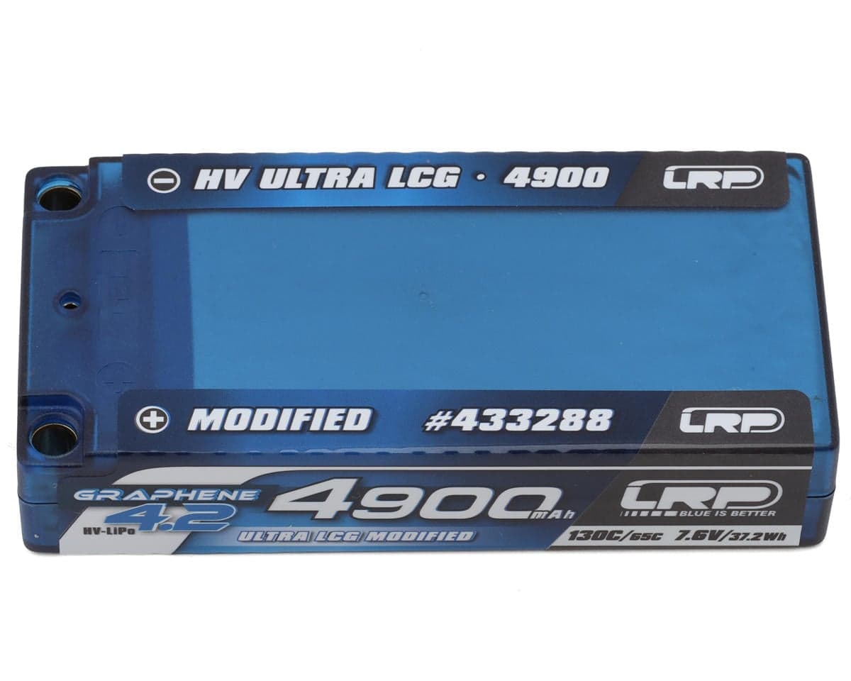 LRP Ultra LCG Modified 2S Modified Graphene-4.2 Shorty LiHV Battery 130C (7.6V/4900mAh) (BRCA/EFRA Approved) w/5mm Bullets