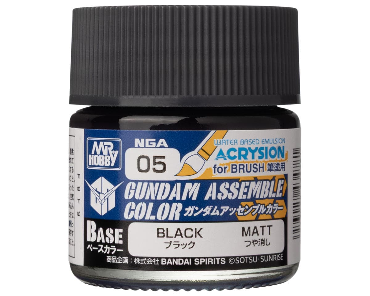GSI Creos Mr. Hobby Gundam Assemble Color Base Acrysion Acrylic Paint (Black)