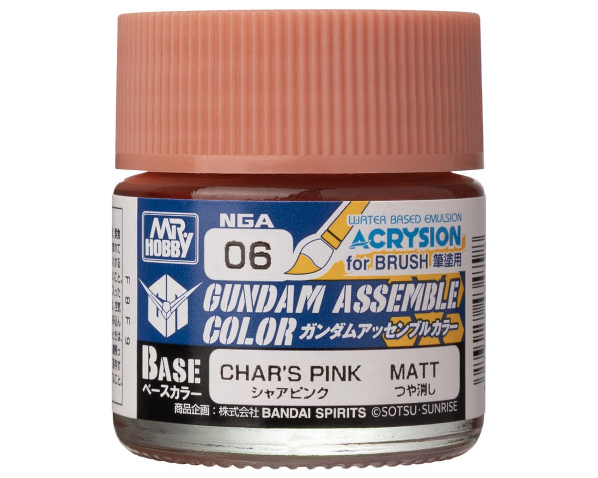 GSI Creos Mr. Hobby Gundam Assemble Color Base Acrysion Acrylic Paint (Char's Pink)