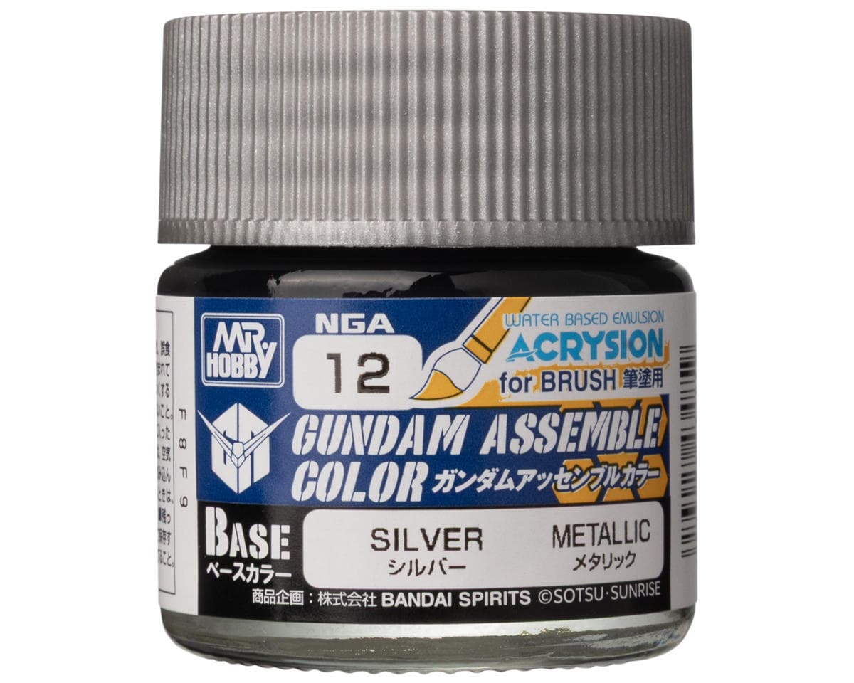 GSI Creos Mr. Hobby Gundam Assemble Color Base Acrysion Acrylic Paint (Silver)