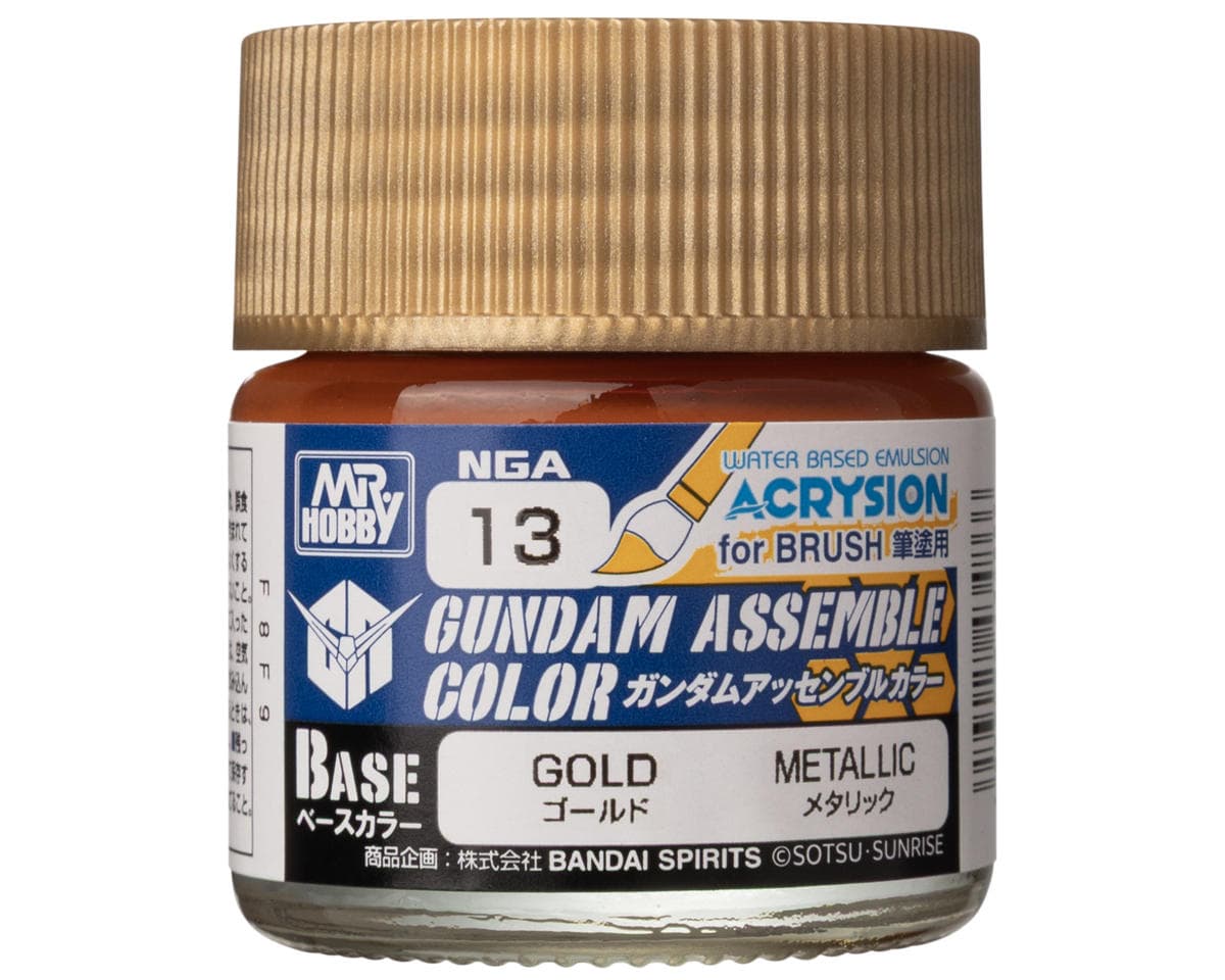 GSI Creos Mr. Hobby Gundam Assemble Color Base Acrysion Acrylic Paint (Gold)