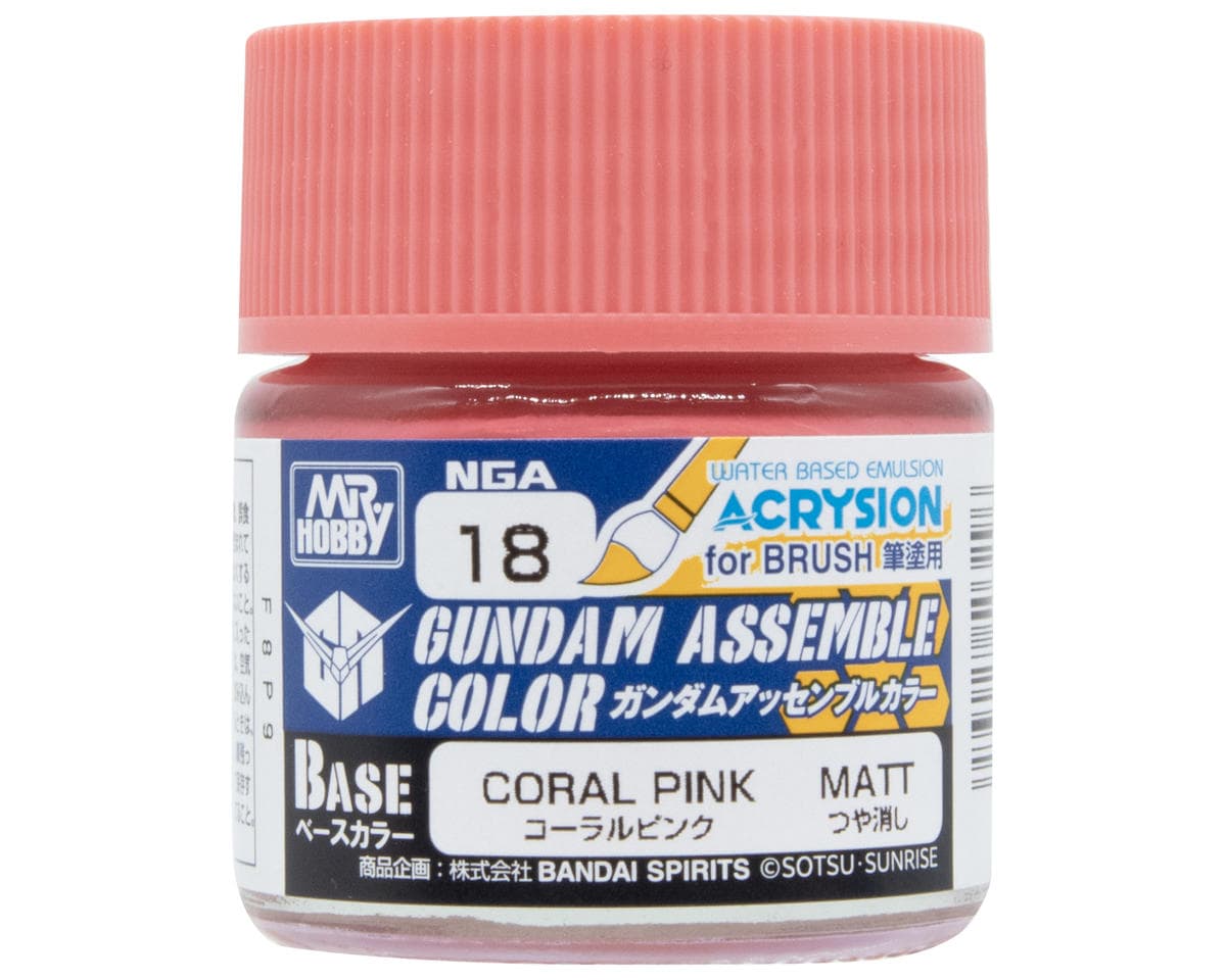 GSI Creos Mr. Hobby Gundam Assemble Color Base Acrysion Acrylic Paint (Coral Pink)