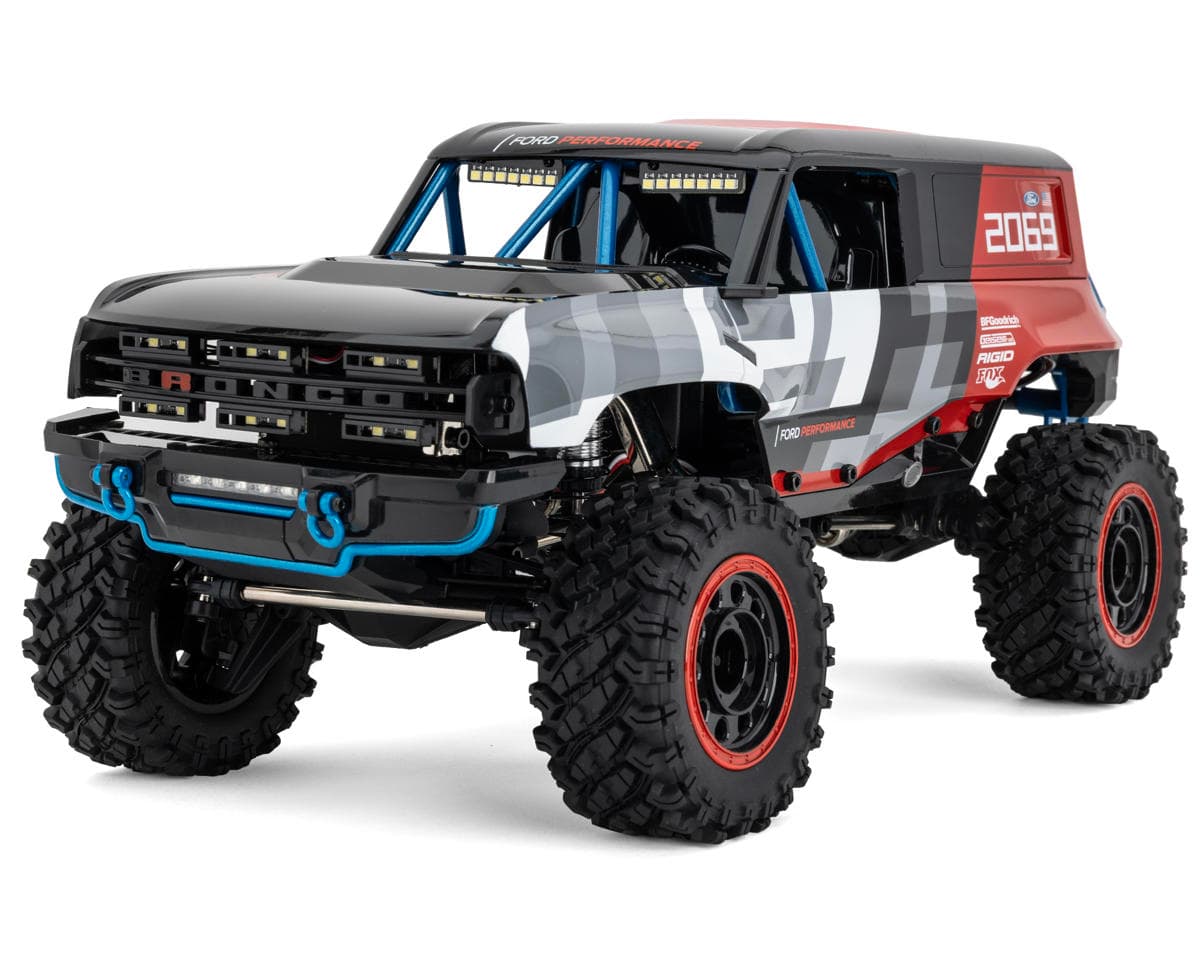 MJX HYPER GO H12P Ford Bronco R Baja 1/12 4WD RTR Brushless Scale Rock Crawler (Red/Blue) (Sensorless) w/2.4GHz Transmitter & Battery