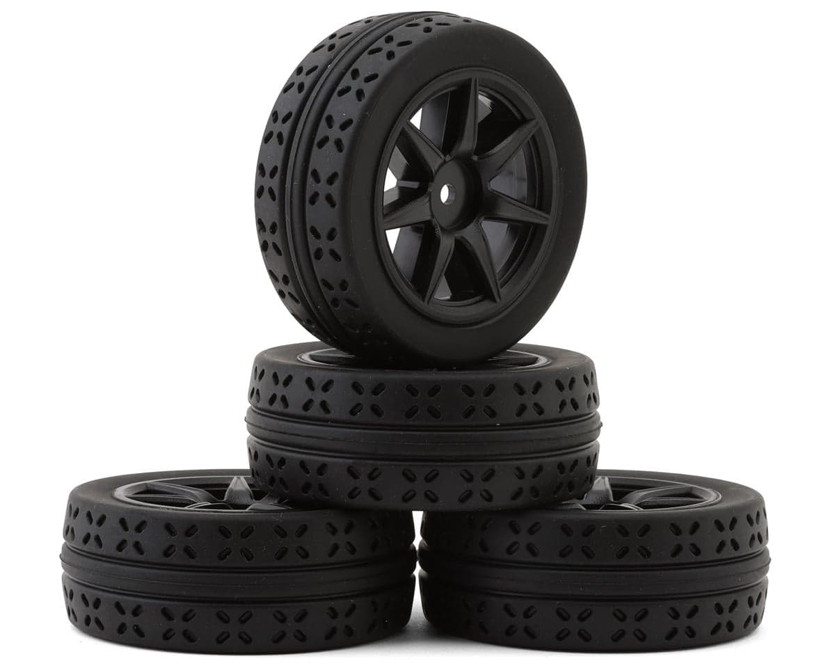 MJX HYPER GO 10306 Pre-Mounted On-Road Tires (Black) (4)