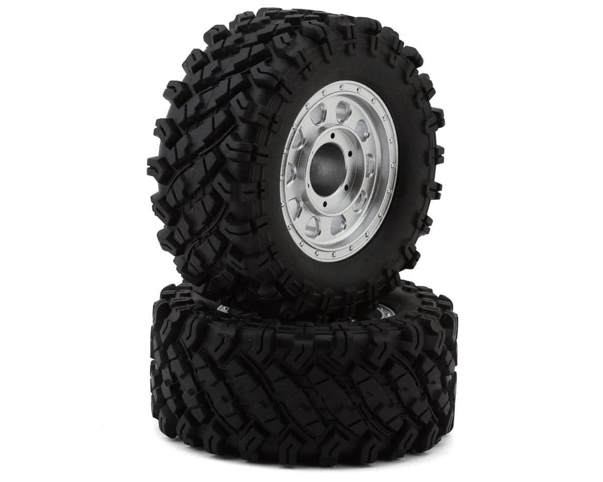 MJX HYPER GO H12Y/H12Y+ Pre-Mounted Tires (Chrome) (2)
