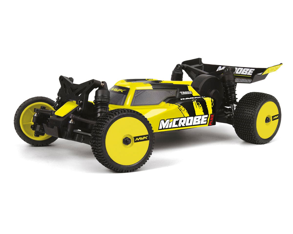 Maverick Microbe Flux 1/24 Brushless RTR 2WD Buggy (Yellow) w/2.4GHz Radio, Battery & Charger