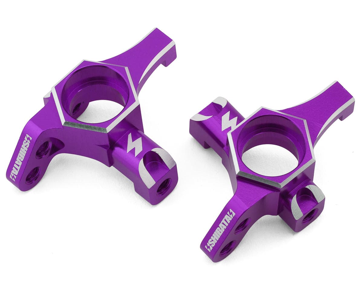 Shibata GRK5-R "Version Y" Aluminum Lightweight Steering Knuckles (Purple) (2)